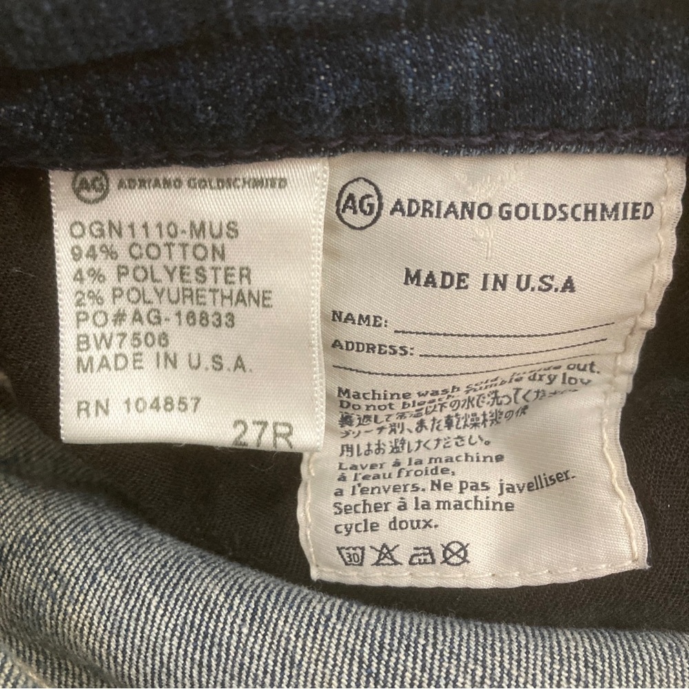 AG Adriano Goldschmied Jeans Womens Size 27R The Stilt Cigarette Leg Stretch USA - Picture 10 of 12